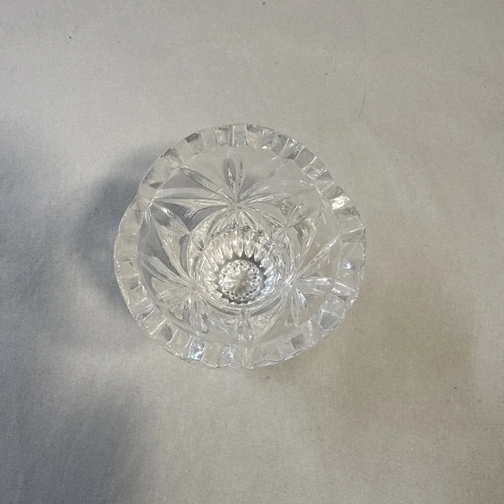 Vintage Princess House 24% Lead Cut Crystal Toothpick Holder/Bud Vase 2.5